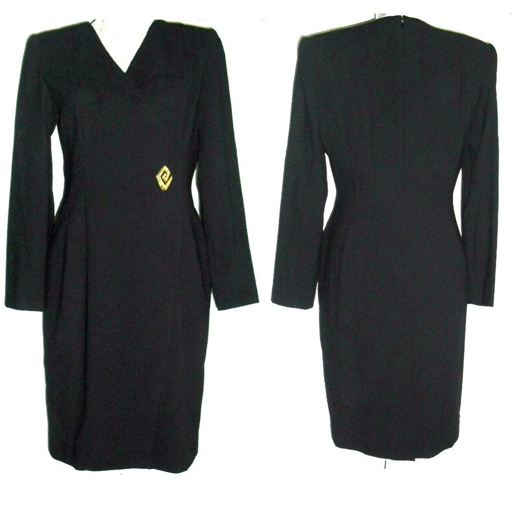 VTG Liz Claiborne Business dress 6 EUC LBD black